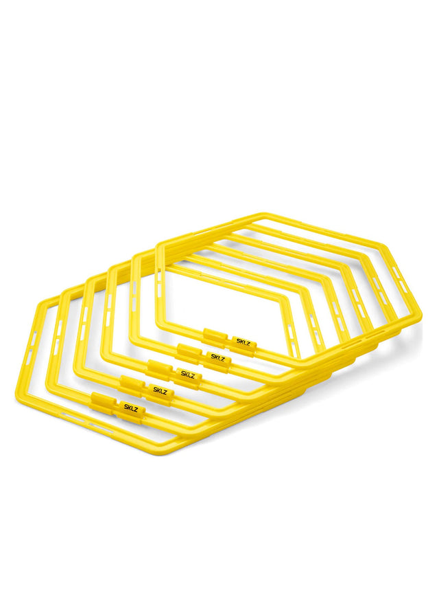 Hexagon Agility Rings For Speed Training And Agility Footwork Training Speed Hurdles Ladder With Carrying Bag 6 Rings Set (TRB52)