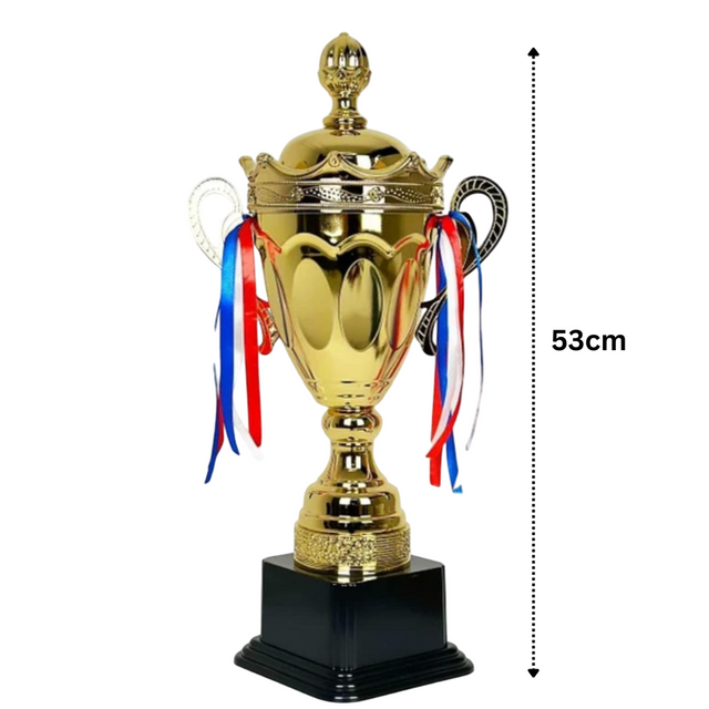 53cm Large Iron Metal Trophy Cup, for Sports Events, Championship, Football League Match, Team Collaboration Award