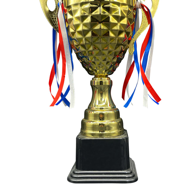 Gold Plated Trophy With Black Base For School Ceremony Appreciation Gift Sports Tournaments Competitions Sports Awards