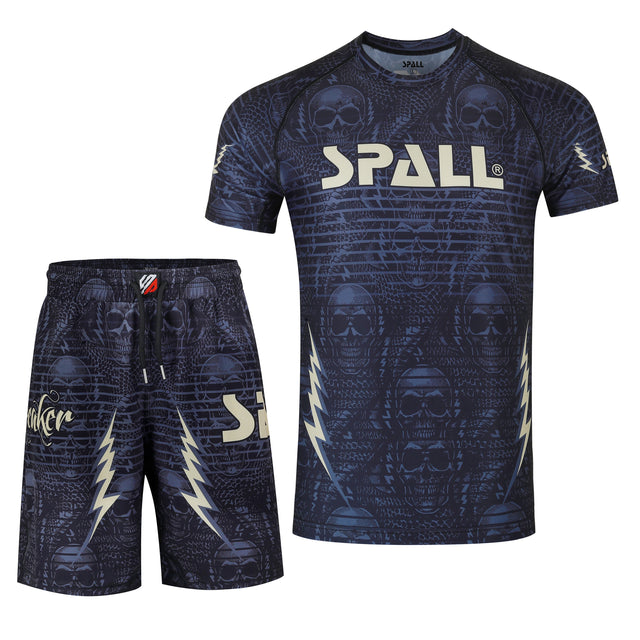 Compression MMA Set Top And Bottom Shirts And Shorts (SI-10402)