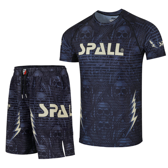 Compression MMA Set Top And Bottom Shirts And Shorts (SI-10402)