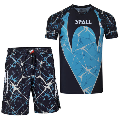 Compression MMA Set Top And Bottom Shirts And Shorts (SI-10403)