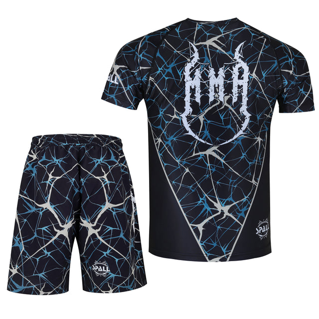 Compression MMA Set Top And Bottom Shirts And Shorts (SI-10403)