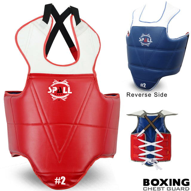 Body Protector Chest Guard S M L XL Blue Red Chest Ribs Shield For Boxing MMA Muay Thai Fitness Gym Workout Sanda And All Sports Training Perfect For Men And Women(SI-1084)