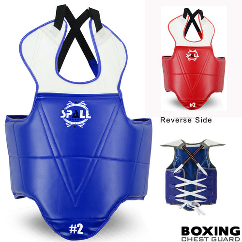 Body Protector Chest Guard S M L XL Blue Red Chest Ribs Shield For Boxing MMA Muay Thai Fitness Gym Workout Sanda And All Sports Training Perfect For Men And Women(SI-1084)