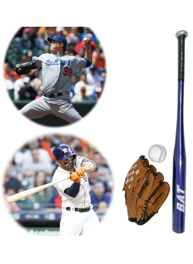 Baseball Bat And Gloves Teens Baseball Set With ball carry Bag Aluminum Alloy Safe And Durable Ideal Gift Choice For All Player 2544