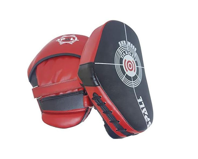 Focus Pads Set Blue Red Height 27cm Width 20cm Depth 6.5cm Durable & Comfortable Punching Mitts for Muay Thai Karate Boxing Fitness Kickboxing Sparring Martial Arts Hand Target Strike Shield(SI-1059)