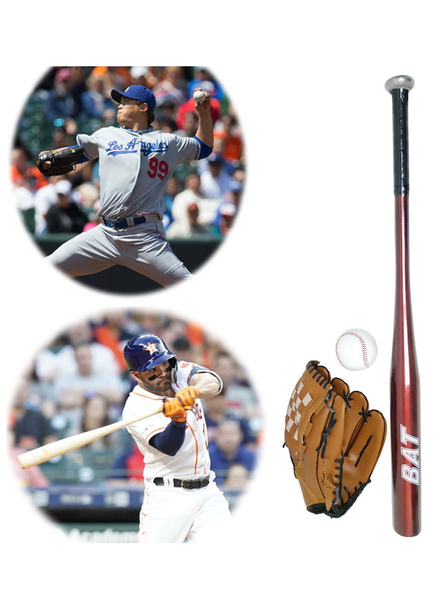 Baseball Bat And Gloves Teens Baseball Set With ball carry Bag Aluminum Alloy Safe And Durable Ideal Gift Choice For All Player 2544