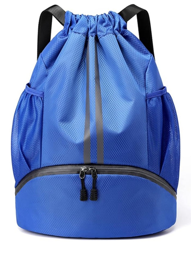 Unisex Drawstring Backpack, Waterproof Travel Bag, Large Oxford Gym Bag, Student Backpack, Durable Sports Ball Bag with Shoe Compartment, Suitable for Sports Holidays School-4911