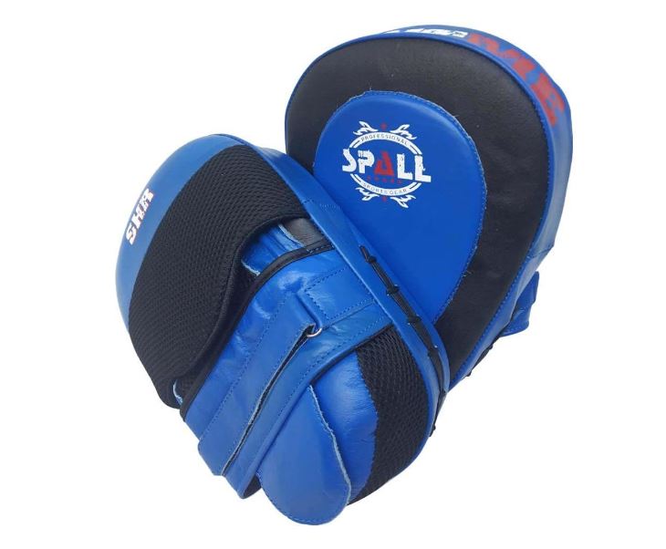 Focus Pad Red Blue Curved Punching Mitt for Kickboxing Muay Thai MMA Martial Art UFC Karate Boxing Gym Practice Training Ideal for Kids Men & Women(SI-1060)