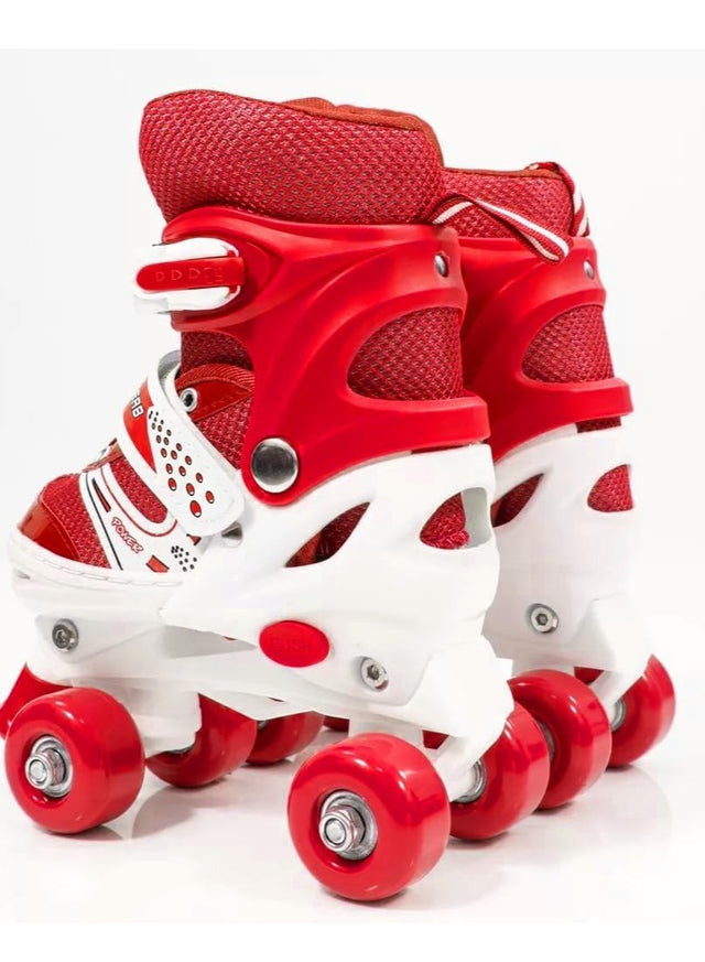 Kids Unisex Adjustable Four Wheel Roller Skating Shoes With Stopper Making it Easier for kids to Balance 238806