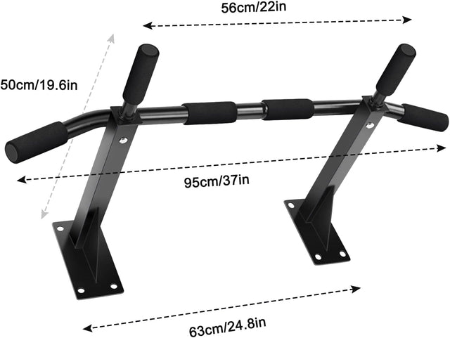 Wall Mounted Pull Up Bar, Strength Training Chin Up Bar, Heavy Duty Pull-UP Bars, Multifunctional Fitness Bar Body Workout Bar for Home Gym Exercise Equipment