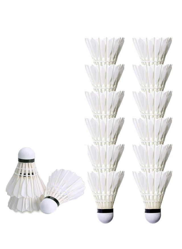 Spall 12-Pack Goose Feather Badminton Shuttlecocks – Durable & High-Speed Training 2353