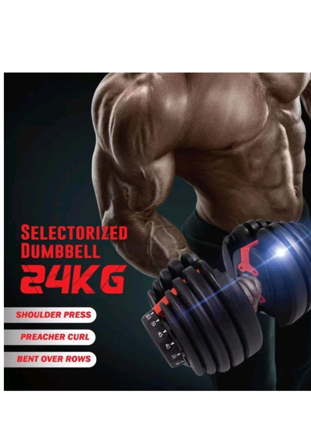 Smart Adjustable Dumbbell – 24KG – Ideal for home training, strength workouts, and muscle fitness. 2110530-01