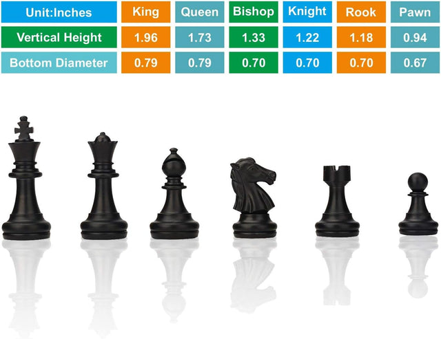 Magnetic Chess Board Set, Folding Travel Chess Game with Portable Storage, Durable ABS Material