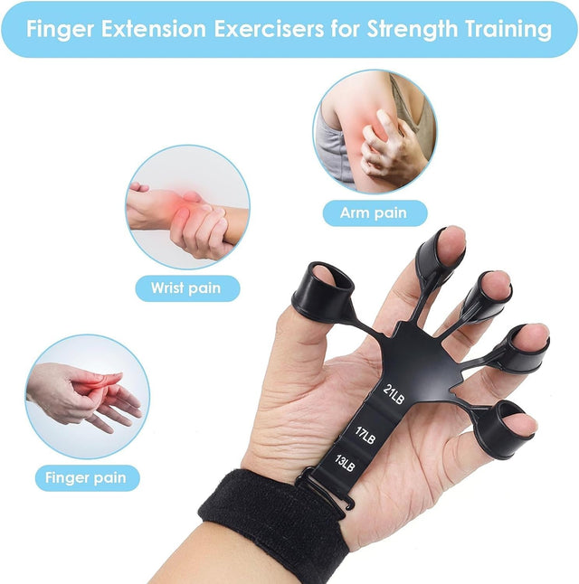 Finger Strengthener 1pcs, Grip Strength Trainer, Hand Strengthener for Strength Training, 6 Resistant Level Finger Exerciser