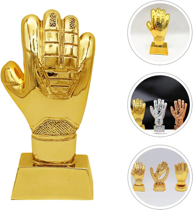 Decorative Trophy Decor Goalkeeper Glove Trophy Exquisite Award Trophy Soccer HX5318-A2