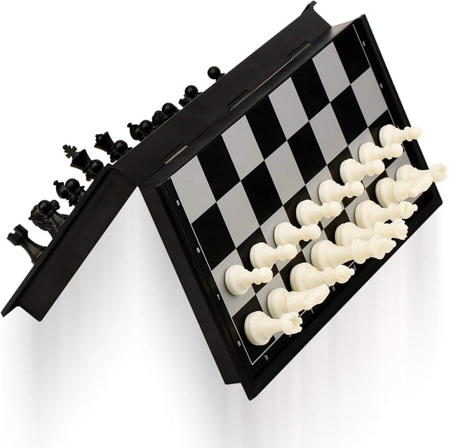 Magnetic Chess Board Set, Folding Travel Chess Game with Portable Storage, Durable ABS Material