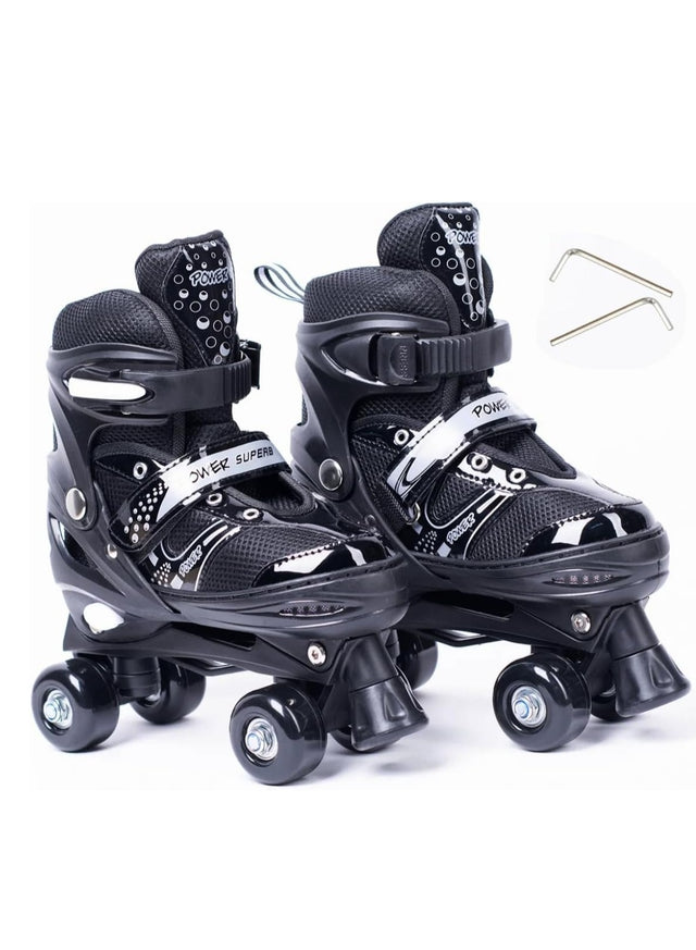 Kids Unisex Adjustable Four Wheel Roller Skating Shoes With Stopper Making it Easier for kids to Balance 238806