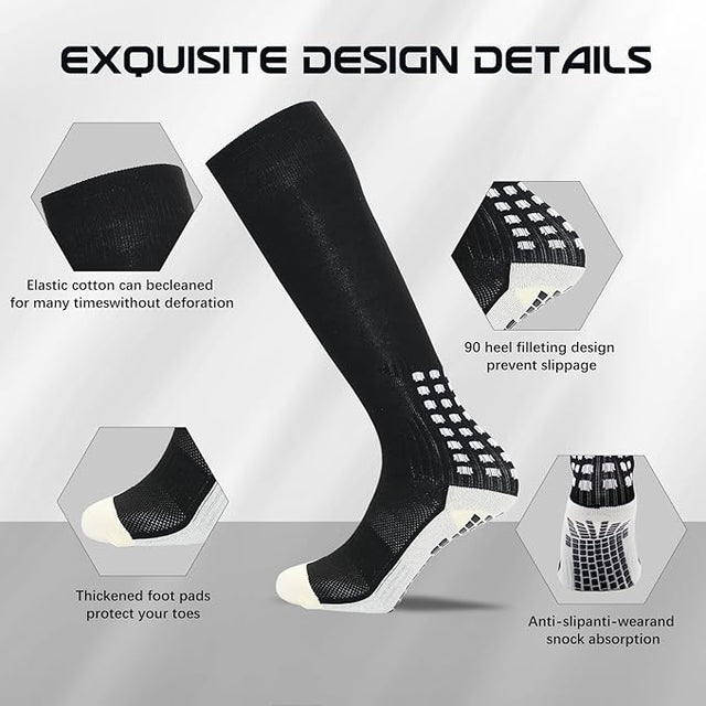 Unisex Adult Grip Soccer Socks for Men Knee soccer socks