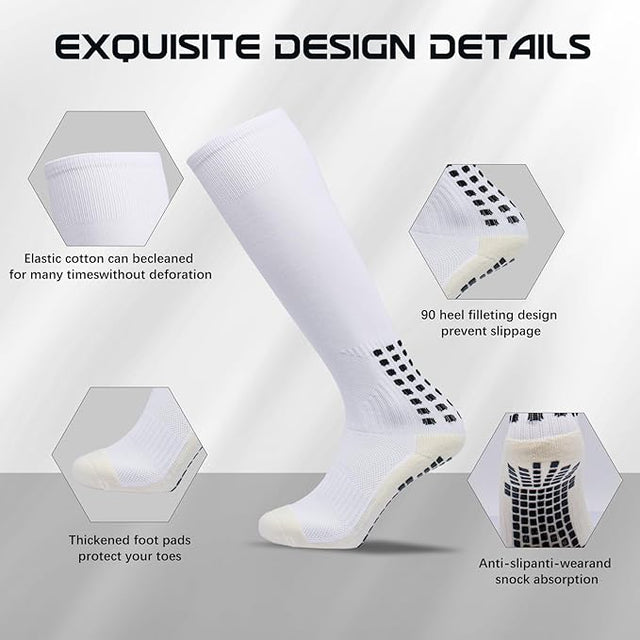 Unisex Adult Grip Soccer Socks for Men Knee soccer socks