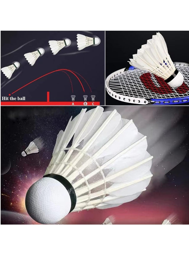 Spall 12-Pack Goose Feather Badminton Shuttlecocks – Durable & High-Speed Training 2353