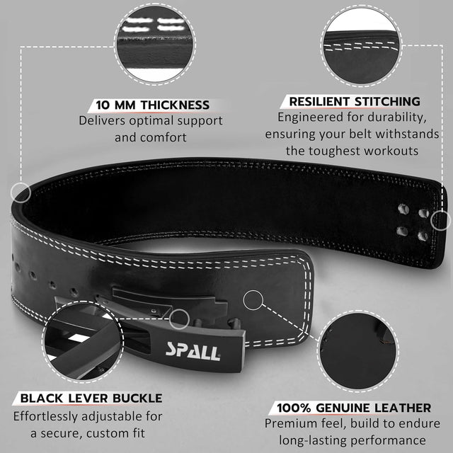 Lever Buckle Weight Lifting Leather Belt Gym Back Support For Men And Women Training Fitness Exercise For Tough Workouts Power Lifters Supports Lumbar Lower Back