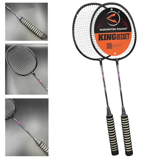 Badminton Rocket With Grip Soft Handles Smash Power Frame With Free Full Cover Ultra Light Weight Carbon Fiber Single High Grade Perfect For Men And Women