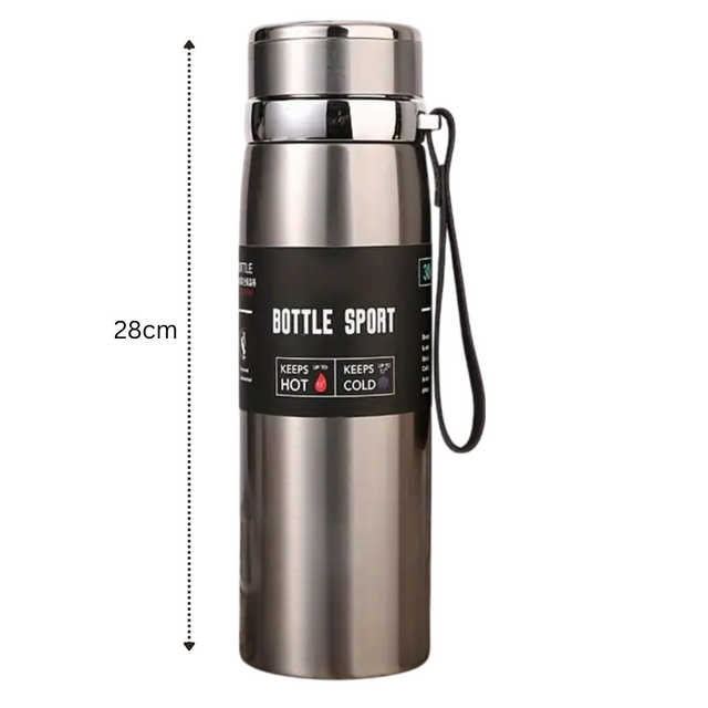 Double Wall Stainless Steel Travel Mug, 1000ml Insulated Water Bottle, Thermos for Car, Outdoor