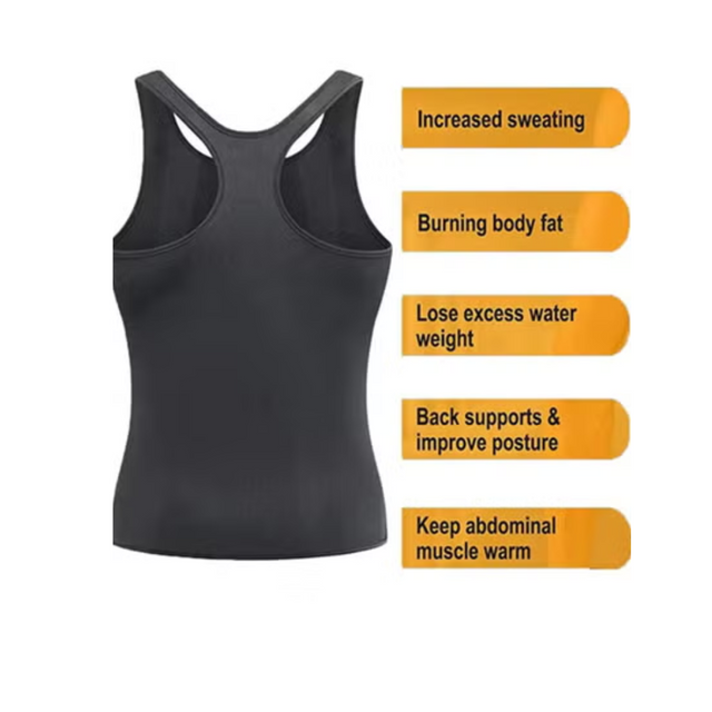 Men Sweat Vest Waist Trainer Body Shaper Hot Neoprene Sport Fitness Gym Workout Sauna Tank Top