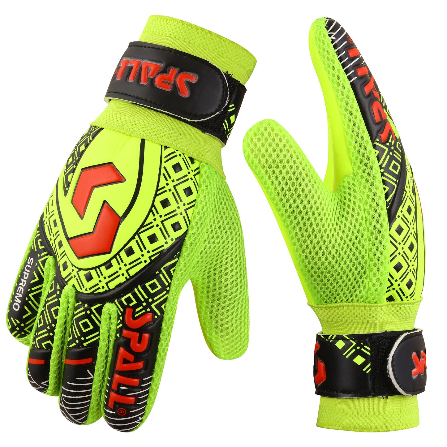 Goal Keeper Gloves Strong Grip With Finger Spin Double Wrist Protection Prevent Injuries For The Toughest Saves Goalie Training Gloves For Youth And Adult(GK-120)