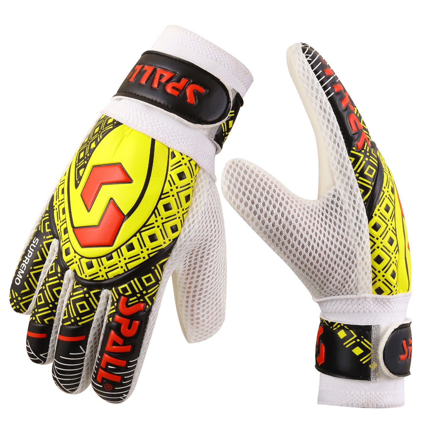 Goal Keeper Gloves Strong Grip With Finger Spin Double Wrist Protection Prevent Injuries For The Toughest Saves Goalie Training Gloves For Youth And Adult(GK-120)