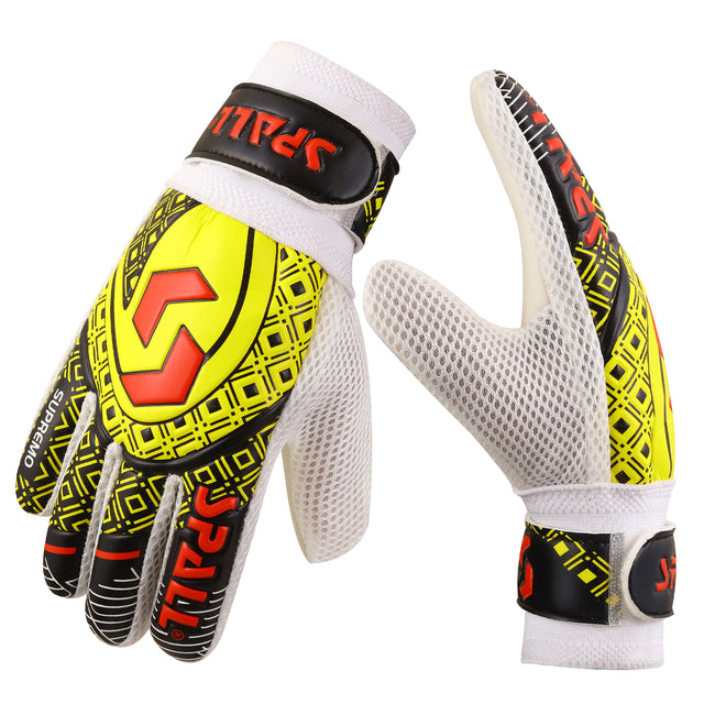 Goal Keeper Gloves Strong Grip With Finger Spin Double Wrist Protection Prevent Injuries For The Toughest Saves Goalie Training Gloves For Youth And Adult(GK-120)