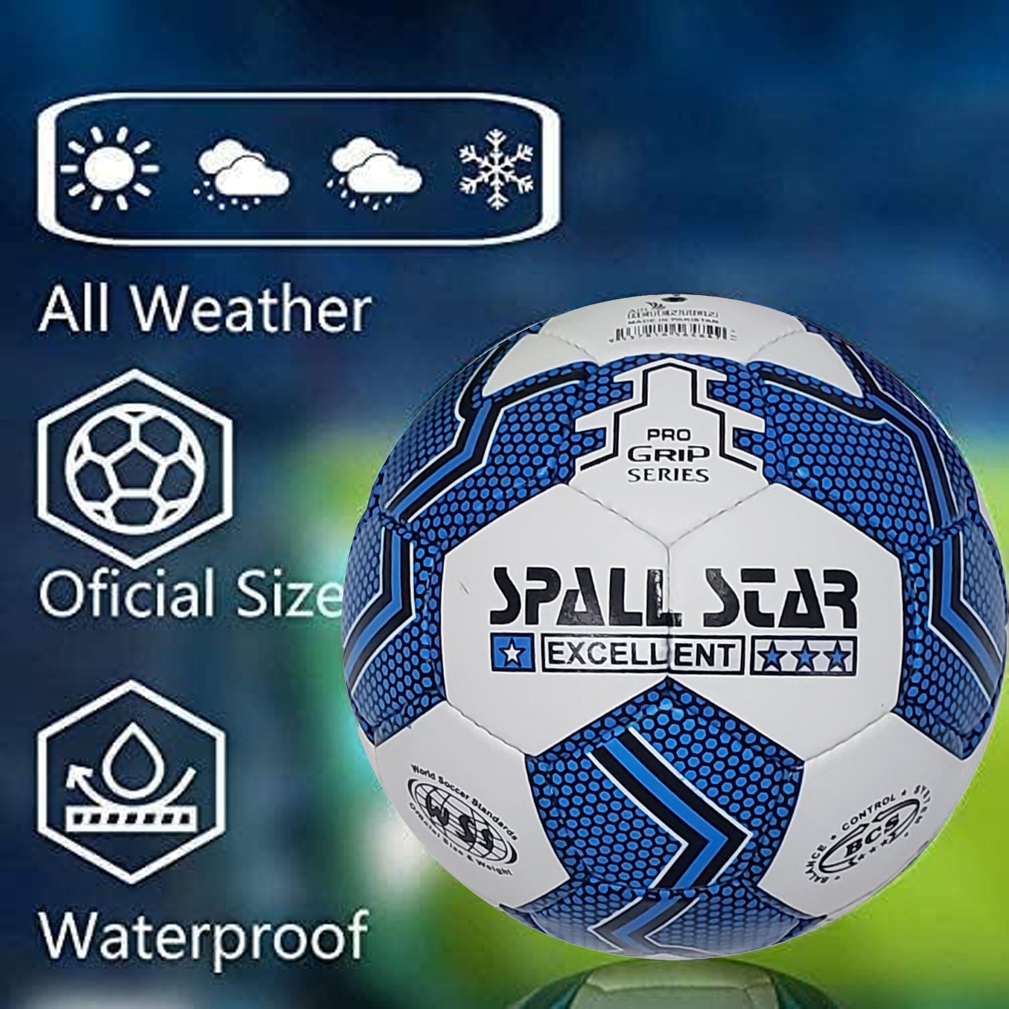 Football Soccer Ball For Matches World Cup Best Indoor/Outdoor Water Proof Ball For Professional Training And Match Men And Women Youth And Adult(GP-647)