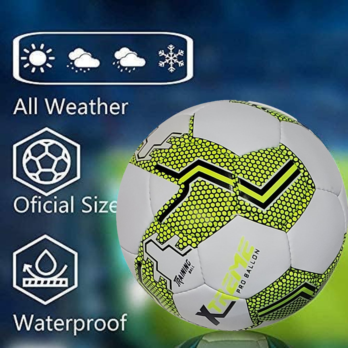 Football Soccer Ball For Matches World Cup Best Indoor/Outdoor Water Proof Ball For Professional Training And Match Men And Women Youth And Adult(GP-647)