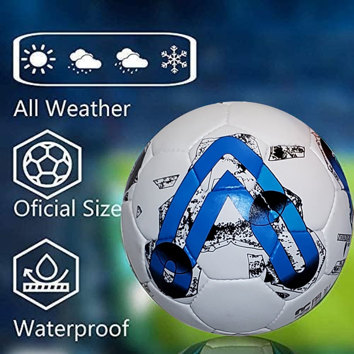 Football Soccer Ball For Matches World Cup Best Indoor/Outdoor Water Proof Ball For Professional Training And Match Men And Women Youth And Adult(GP-661)