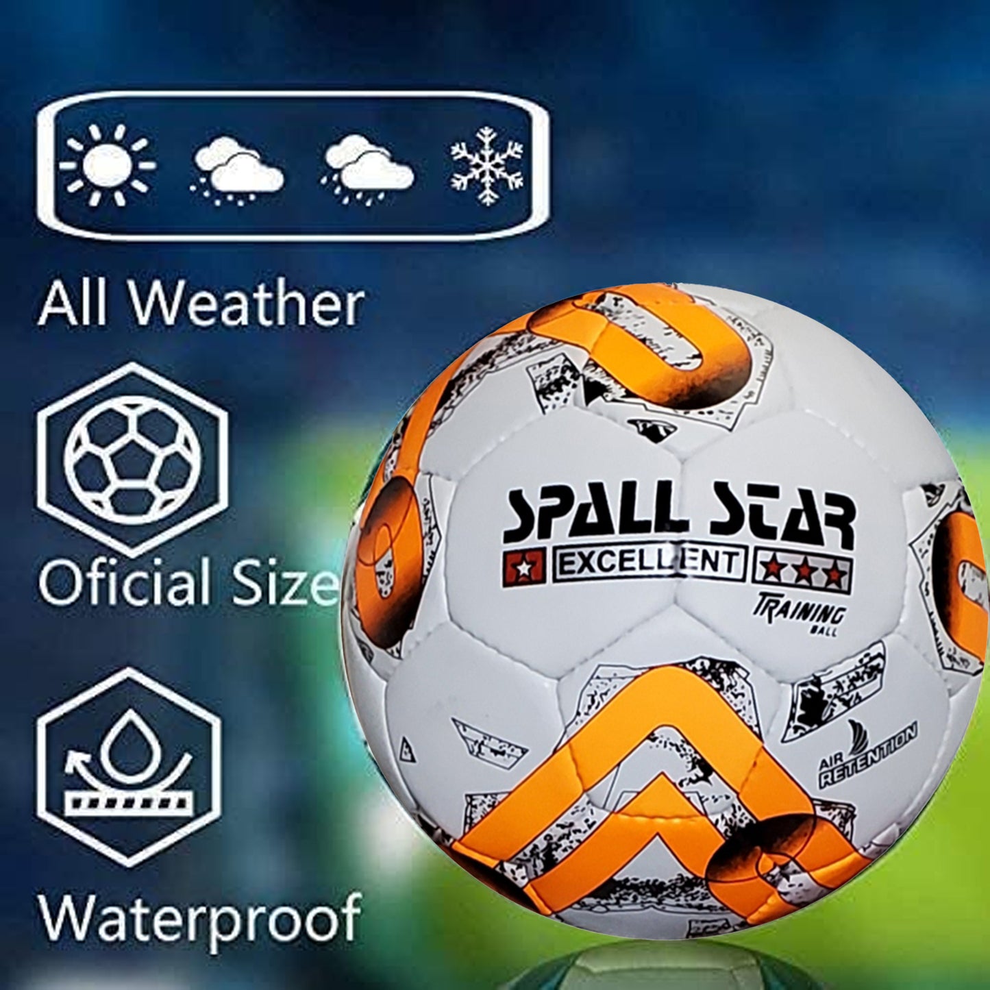 Football Soccer Ball For Matches World Cup Best Indoor/Outdoor Water Proof Ball For Professional Training And Match Men And Women Youth And Adult(GP-661)