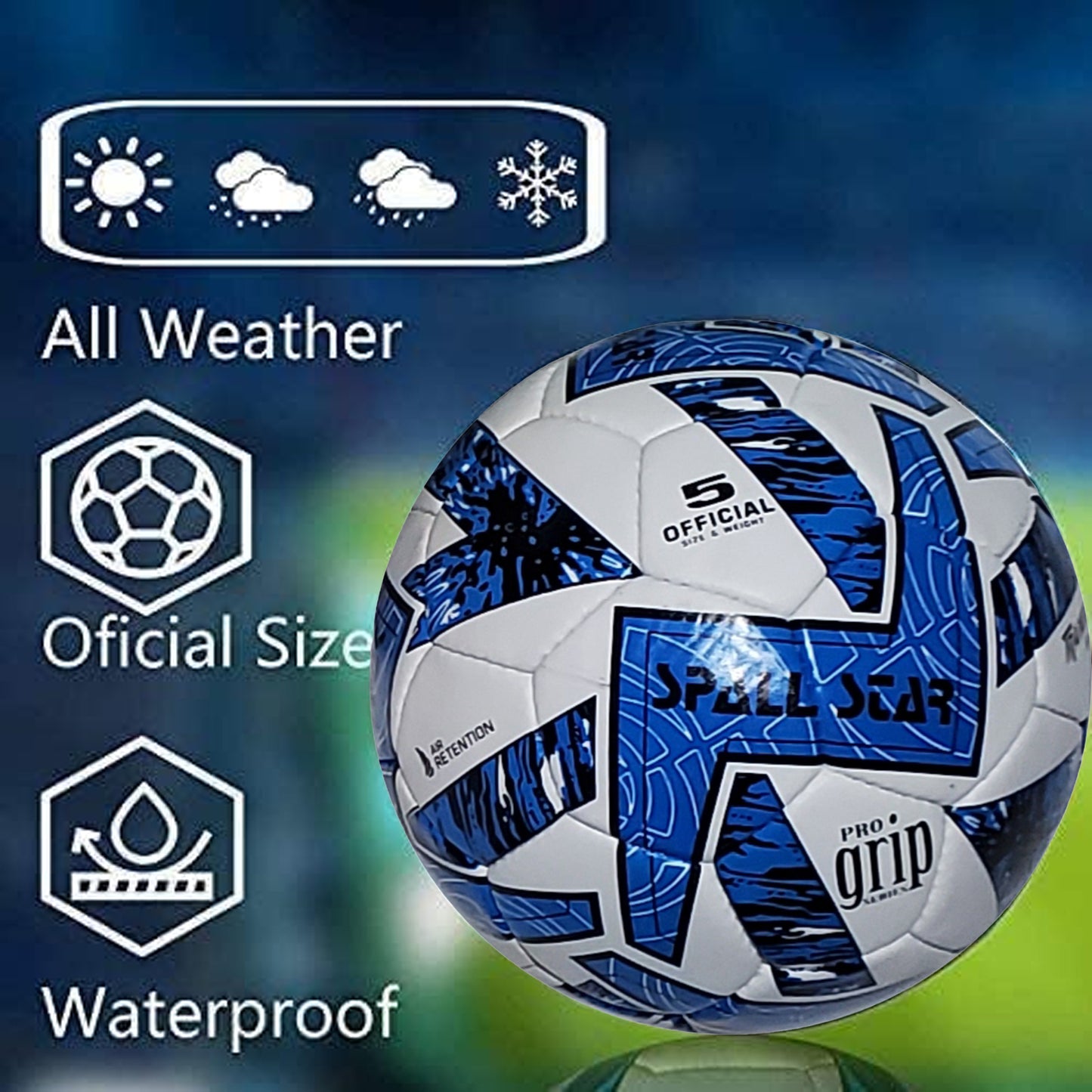 Football Soccer Balls For Matches World Cup Best Indoor/Outdoor Water Proof Ball For Professional Training And Match Men And Women Youth And Adult(GP-662)