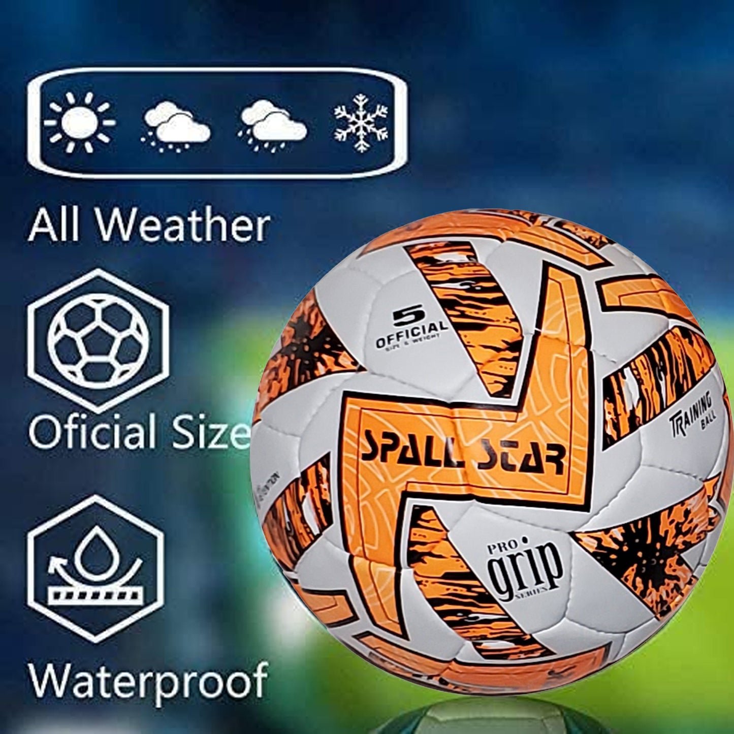 Football Soccer Balls For Matches World Cup Best Indoor/Outdoor Water Proof Ball For Professional Training And Match Men And Women Youth And Adult(GP-662)