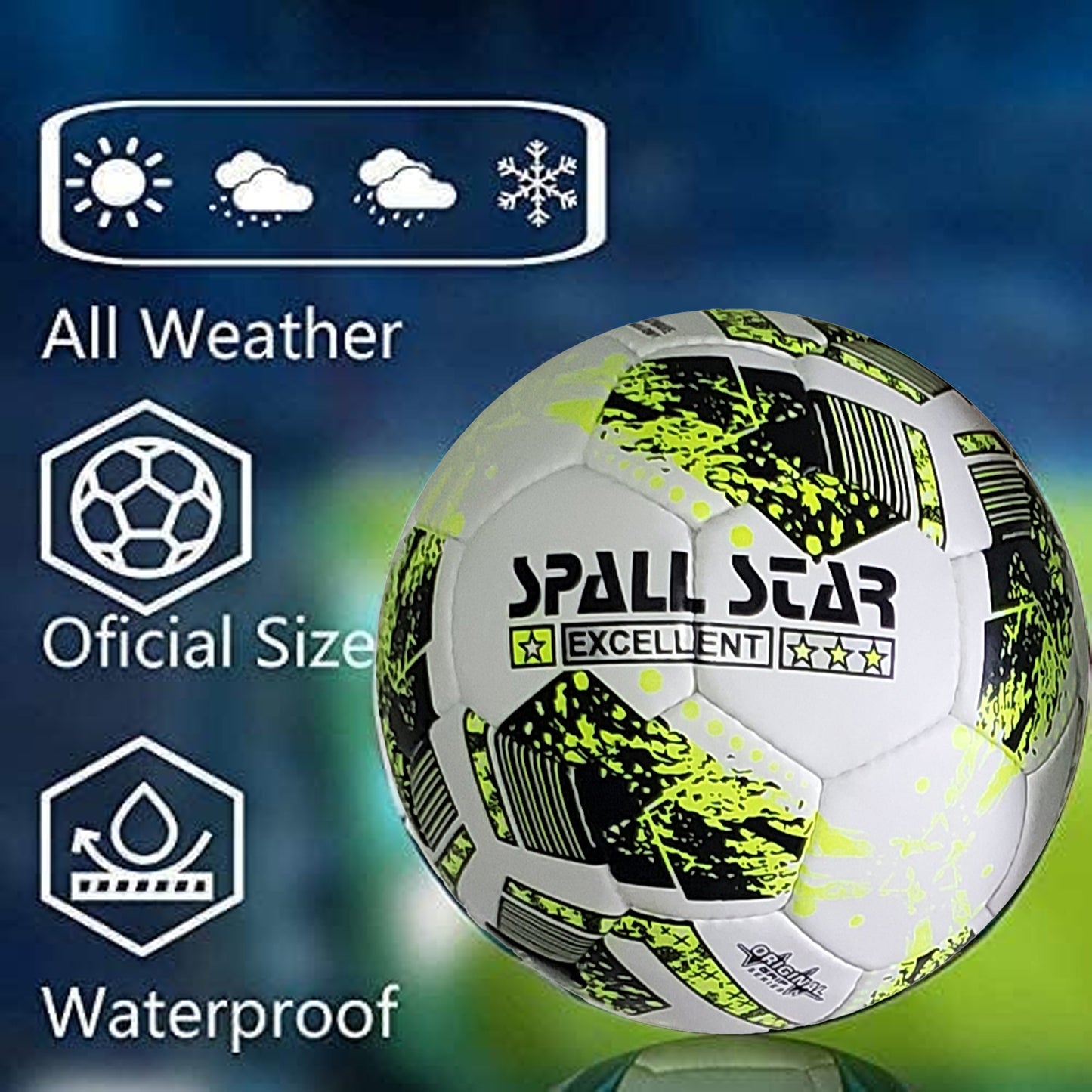 Football Soccer Ball For Matches World Cup Best Indoor/Outdoor Water Proof Ball For Professional Training And Match Men And Women Youth And Adult(GP-684)