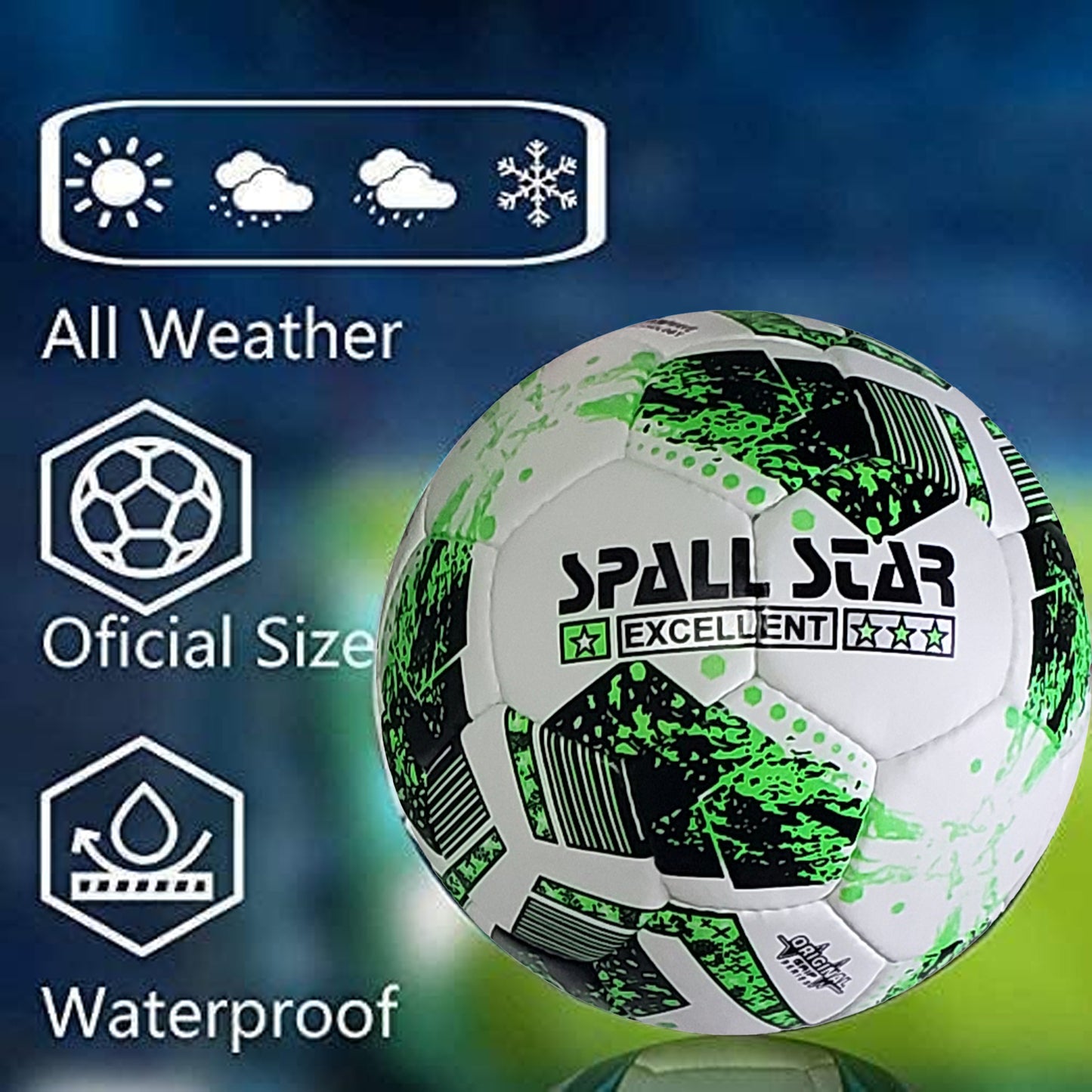 Football Soccer Ball For Matches World Cup Best Indoor/Outdoor Water Proof Ball For Professional Training And Match Men And Women Youth And Adult(GP-684)