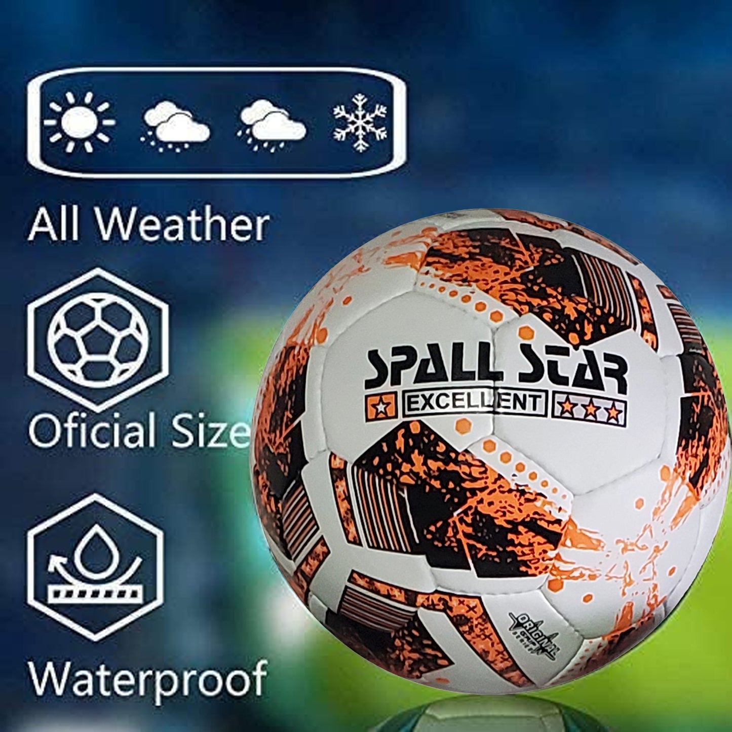 Football Soccer Ball For Matches World Cup Best Indoor/Outdoor Water Proof Ball For Professional Training And Match Men And Women Youth And Adult(GP-684)