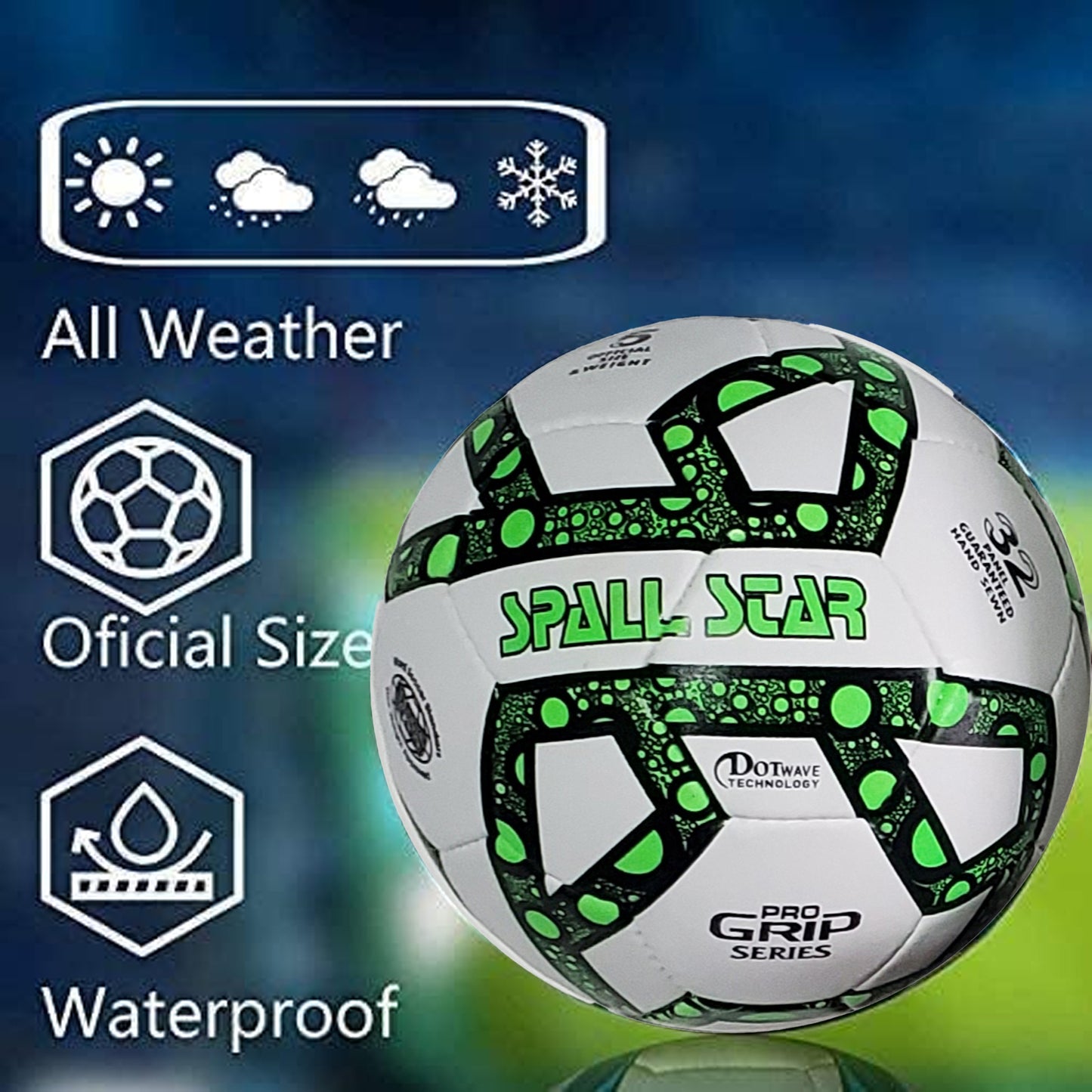 Football Soccer Ball For Matches World Cup Best Indoor/Outdoor Water Proof Ball For Professional Training And Match Men And Women Youth And Adult(GP-688)