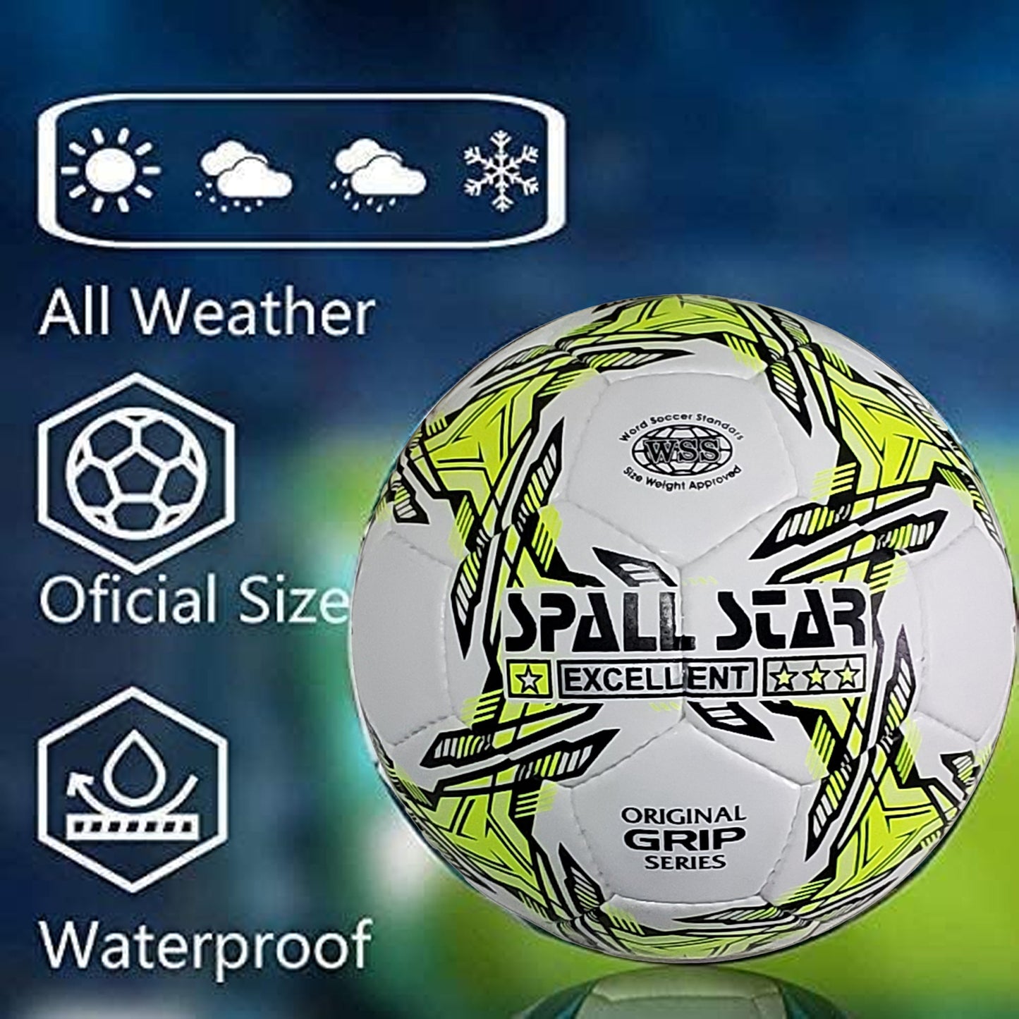 Football Soccer Ball For Matches World Cup Best Indoor/Outdoor Water Proof Ball For Professional Training And Match Men And Women Youth And Adult(GP-698)