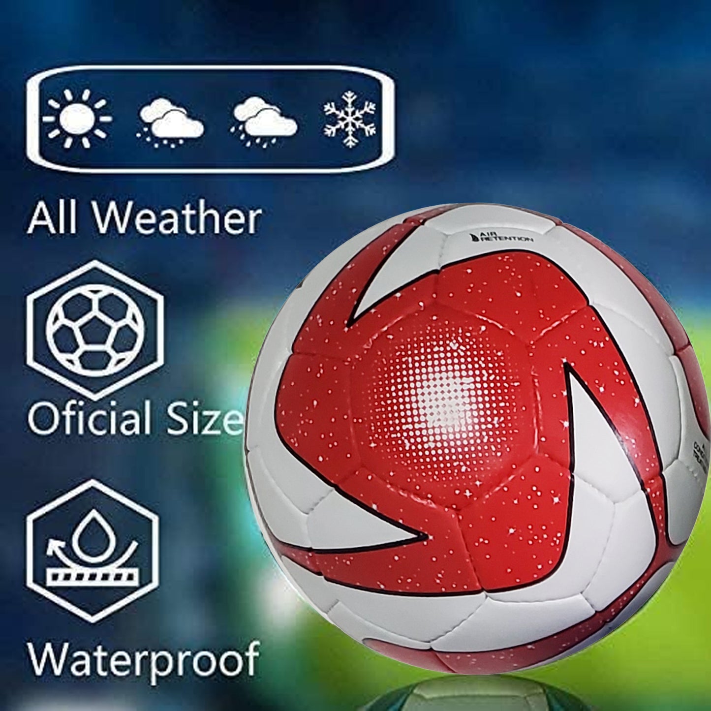 Football Soccer Ball For Matches World Cup Best Indoor/Outdoor Water Proof Ball For Professional Training And Match Men And Women Youth And Adult(GP-703)