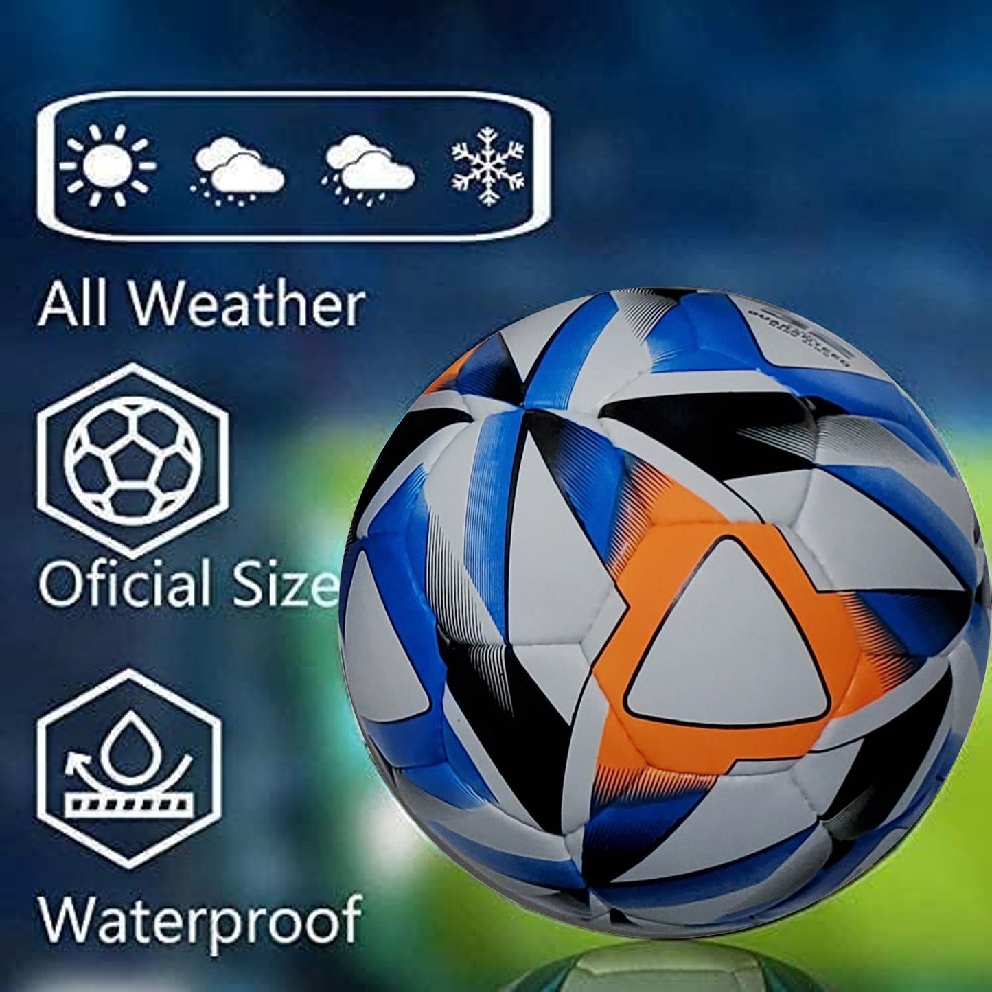 Football Soccer Ball For Matches World Cup Best Indoor/Outdoor Water Proof Ball For Professional Training And Match Men And Women Youth And Adult(GP-719)