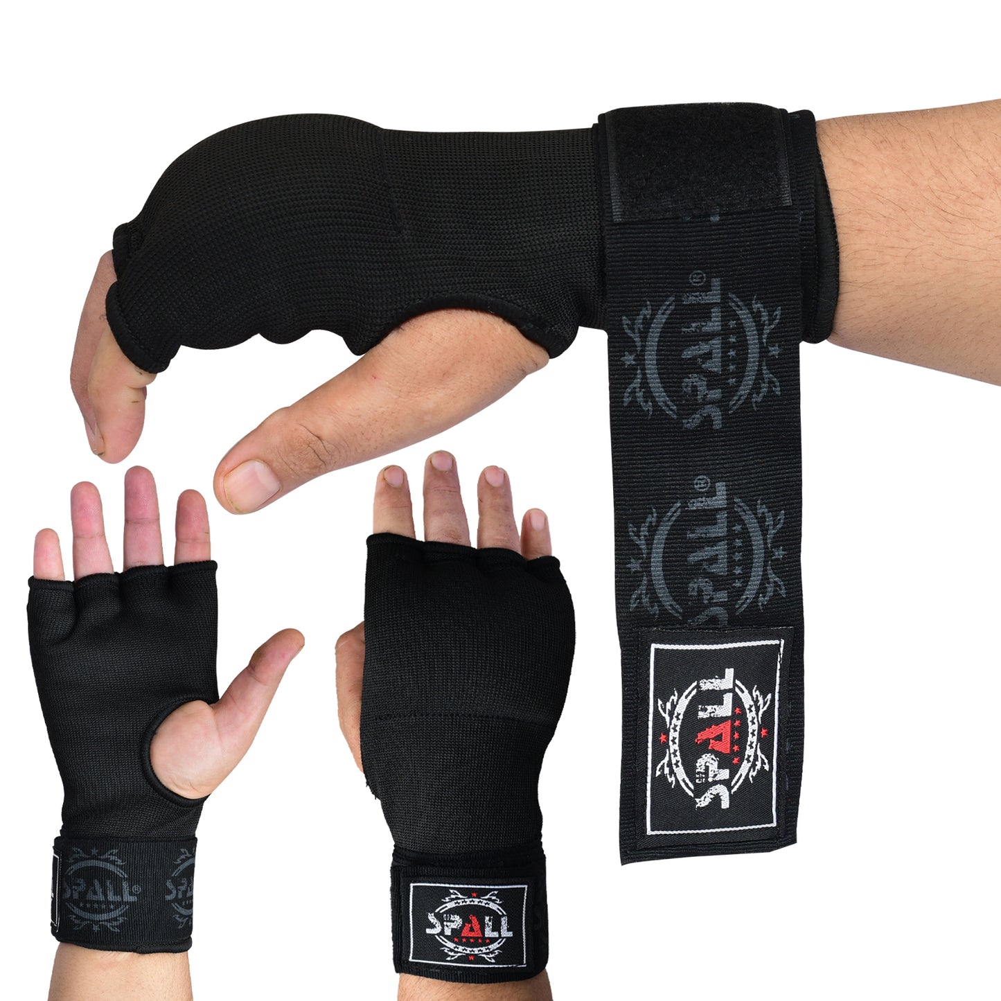 Boxing Hand Wraps Jell Mitt Grip Inner Hand Wraps With Long Boxing Wrist Straps For Muay Thai Boxing Kickboxing For Men And Women(SI-5065)