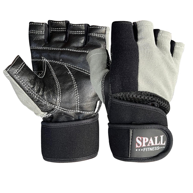 Weight Lifting Leather Gloves Short Strap Power Lifting Gloves Strong Grip Palm Exercise Fitness Strengthen Gloves Home Gym(20224)