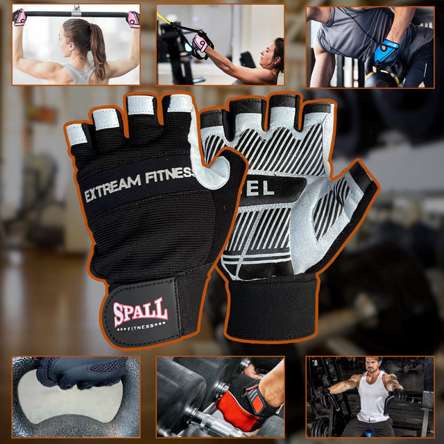 Weight Lifting leather Gloves Short Strap Power Lifting Gloves Strong Grip Palm Exercise Fitness Strengthen Gloves Home Gym (251223)