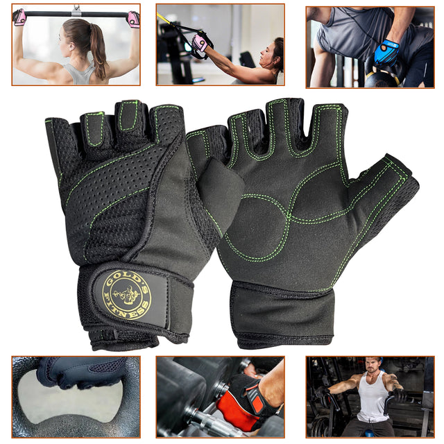 Weight Lifting Leather Gloves Short Strap Power Lifting Gloves Strong Grip Palm Exercise Fitness Strengthen Gloves Home Gym(221223)